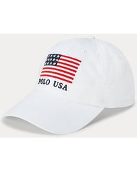 Polo Ralph Lauren - Gorra de sarga con bandera bordada - Lyst