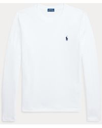 Polo Ralph Lauren T-shirt Met Ronde Hals En Lange Mouwen in het Wit | Lyst  NL