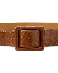 Ralph Lauren Alligator Engine-Buckle Belt in Brown | Lyst display picture 2
