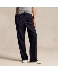 Polo Ralph Lauren - Pantaloni a gamba larga in misto lana - Lyst