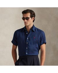 Polo Ralph Lauren Classic Fit Linen Shirt in White for Men | Lyst