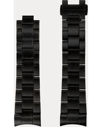 Ralph Lauren - 39 Mm Verouderd Zwart Stalen Horlogeband - Lyst