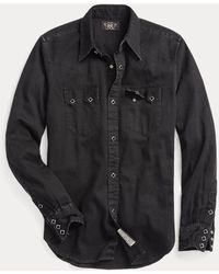 Ralph Lauren - Slim Fit Denim Western Shirt - Lyst
