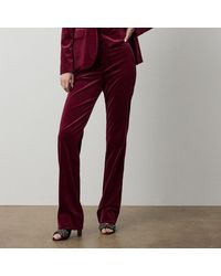 Ralph Lauren - Macy Stretch Velvet Pant - Lyst