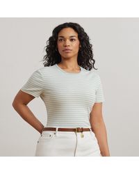 Ralph Lauren - Ralph Lauren Striped Stretch Cotton Crewneck Tee - Lyst