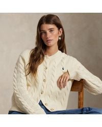 Polo Ralph Lauren - Kabelgebreid Wol-Kasjmier Vest - Lyst