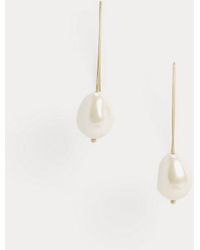 Ralph Lauren - Plated Faux-Pearl Threader Earrings - Lyst