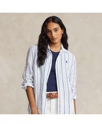 Ralph Lauren - Relaxed Fit Striped Linen Shirt - Lyst