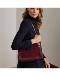 Ralph Lauren - Bradley Medium Suède-Leren Draagtas - Lyst