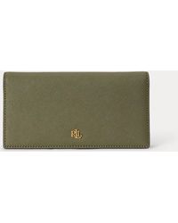 Ralph Lauren - Ralph Lauren Crosshatch Leather Slim Wallet - Lyst