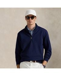 Ralph Lauren - Ralph Lauren Quilted Double-Knit Mockneck Sweatshirt - Lyst