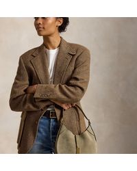 Polo Ralph Lauren - Polo Id Suede Small Shoulder Bag - Lyst