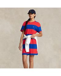 Polo Ralph Lauren - Gestreiftes T-Shirt-Kleid aus Jersey - Lyst