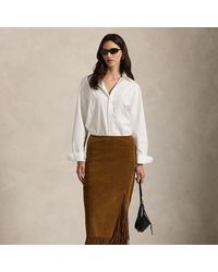 Ralph Lauren - Fringe Suede Skirt - Lyst