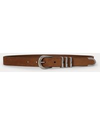 Ralph Lauren - Metal-Keeper Suede Skinny Belt - Lyst