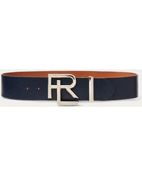 Ralph Lauren Collection - Cintura RL alta in pelle Box - Lyst