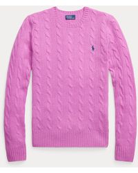 Polo Ralph Lauren - Cable Wool-Cashmere Crewneck Jumper - Lyst
