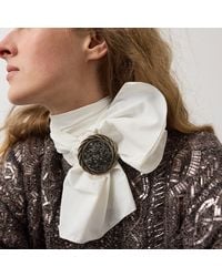 Ralph Lauren - Antiqued Twisted-Frame Pyrite Brooch - Lyst