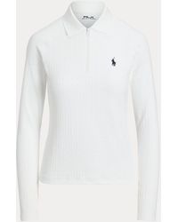 Ralph Lauren - Cable Quarter-Zip Long-Sleeve Polo - Lyst