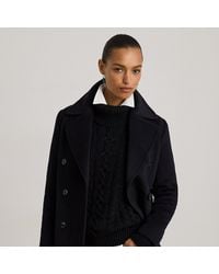 Ralph Lauren - Zweireihiger Mantel Mit Oversize-Kragen - Lyst