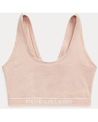 Polo Ralph Lauren - Repeat-logo Scoop Cropped Tank - Lyst
