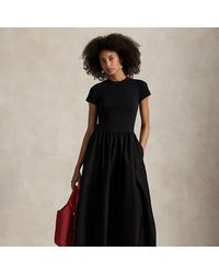 Ralph Lauren - Abito in cotone a maniche corte - Lyst