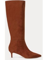 Ralph Lauren - Hoher Wildlederstiefel Mckay Mit Absatz - Lyst