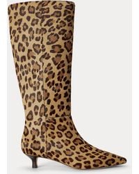 Ralph Lauren - Francesca Print Haircalf Tall Boot Heel - Lyst