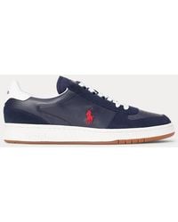 Polo Ralph Lauren - Court Leather-suede Trainer - Lyst