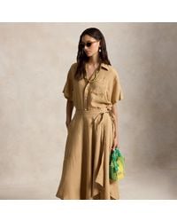 Polo Ralph Lauren - Linen Wrap Skirt - Lyst