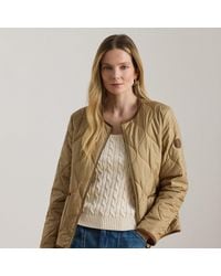 Ralph Lauren - Twill-Trim Onion-Quilted Jacket - Lyst