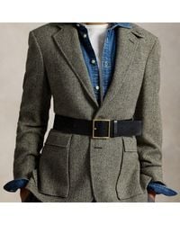 Polo Ralph Lauren - Square-Buckle Wide Leather Belt - Lyst