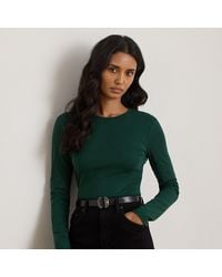 Ralph Lauren - Ralph Lauren Stretch Cotton Long-Sleeve Tee - Lyst
