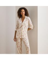 Ralph Lauren - Geblümter Jersey-Pyjama Mit Baumwolle - Lyst
