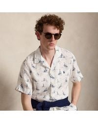 Polo Ralph Lauren - Classic Fit Nautical-Print Linen Shirt - Lyst
