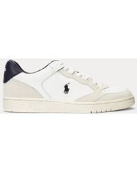 Ralph Lauren - Sneaker Court in pelle e camoscio - Lyst