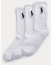 Ralph Lauren - Polo 3 Pack Big Polo Pony Crew Sock - Lyst