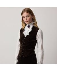 Ralph Lauren - Jaiden Stretch Velvet Waistcoat - Lyst