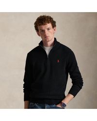 Polo Ralph Lauren - Quarter-Zip Cotton Mockneck Jumper - Lyst