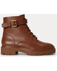 Ralph Lauren - Allyson Calfskin Logo-Keeper Bootie - Lyst