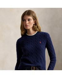 Polo Ralph Lauren - Cable Wool-Cashmere Crewneck Sweater - Lyst