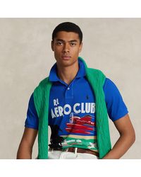 Polo Ralph Lauren - Classic Fit Mesh Polo-shirt Met Print - Lyst