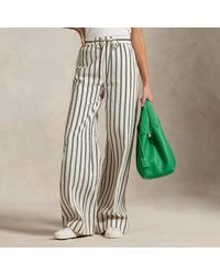 Polo Ralph Lauren - Pantaloni a gamba larga in misto seta - Lyst