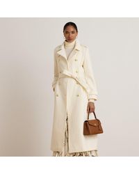 Ralph Lauren - Double-Breasted Belted Funnelneck Coat - Lyst