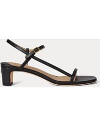Ralph Lauren - Lainee Mid-Heel Nappa Leather Sandal - Lyst