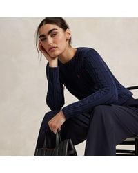 Polo Ralph Lauren - Maglia in cotone a trecce - Lyst