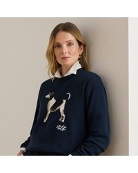 Ralph Lauren - Katoenen Trui Met Intarsia-Gebreide Hond - Lyst
