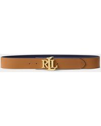 Ralph Lauren - Reversible Wide Leather Logo Belt - Lyst