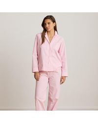 Ralph Lauren - Striped Cotton Poplin Sleep Set - Lyst