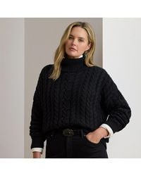 Ralph Lauren - Ralph Lauren Cable-Knit Turtleneck Sweater - Lyst